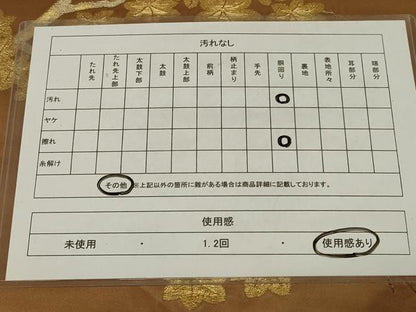 平和屋着物◎アンティーク　大正ロマン　九寸名古屋帯　枝花文　金銀糸　正絹　逸品　AABG4163ou