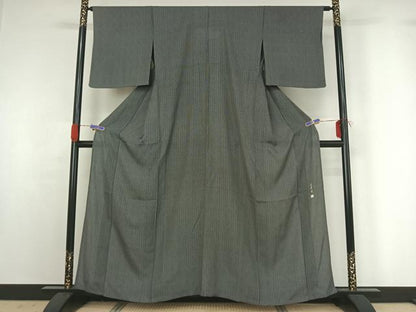 平和屋着物▽伝統工芸師 服部光擴 江戸小紋 単衣 角通し 正絹 逸品 AABG4201jh