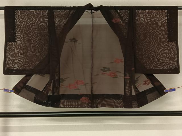 平和屋着物▽羽織 スリーシーズン 春夏秋 塵除け 草花文 正絹 逸品 AABG4214jh