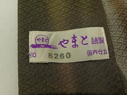 平和屋着物▽男性 小紋 単衣 花菱文 やまと誂製 正絹 逸品 AABG4219jh