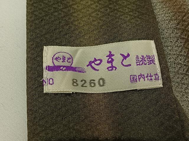平和屋着物▽男性 小紋 単衣 花菱文 やまと誂製 正絹 逸品 AABG4219jh