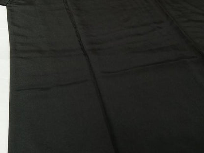 平和屋着物▽男性 黒紋付 単衣 暗黒色 正絹 逸品 AABG4233jh