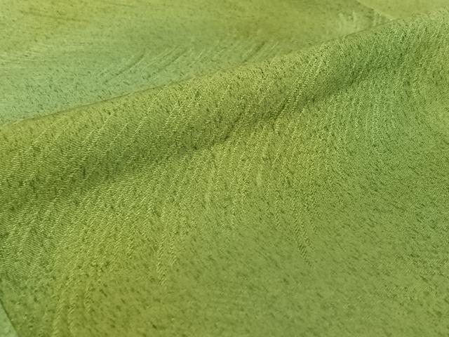 平和屋着物▽上質な小紋 単衣 草葉文 暈し染め 正絹 逸品 AABG4235jh
