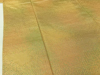 平和屋着物▽上質な紬 単衣 霞文 反端付き 正絹 逸品 AABG4236jh