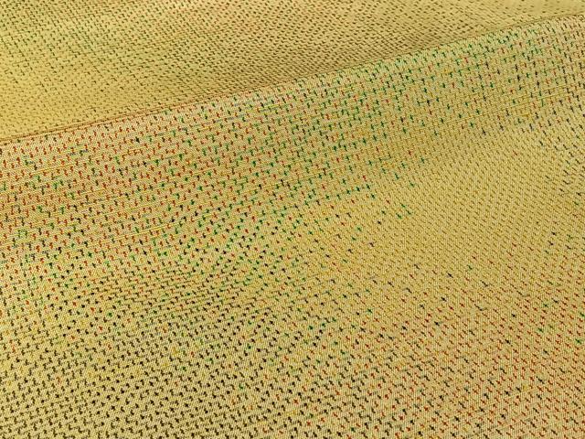平和屋着物▽上質な紬 単衣 霞文 反端付き 正絹 逸品 AABG4236jh