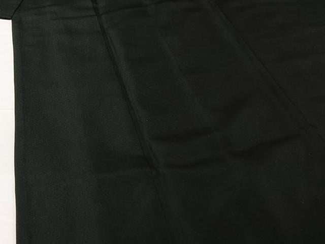 平和屋着物▽男性 黒紋付 単衣 暗黒色 正絹 逸品 AABG4240jh