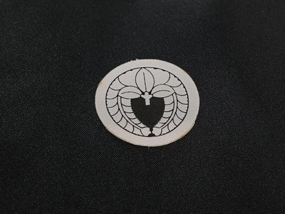 平和屋着物▽男性 黒紋付 単衣 暗黒色 正絹 逸品 AABG4240jh