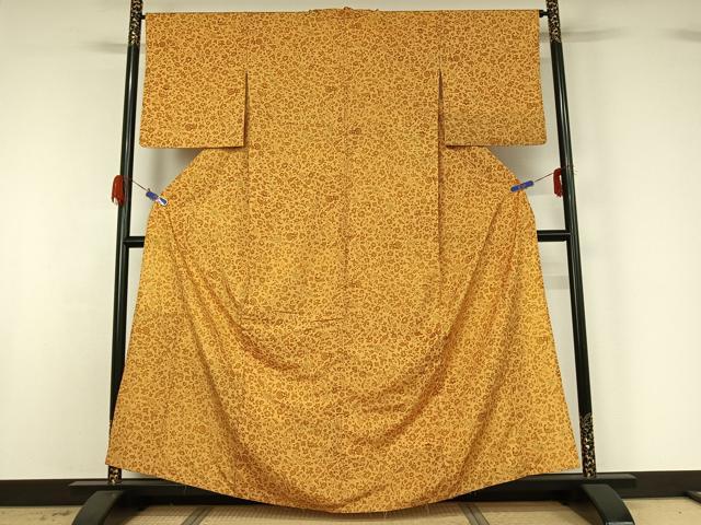 平和屋着物▽訪問着 単衣 80亀甲 花鳥文 やまと誂製 正絹 逸品 AABG4242jh