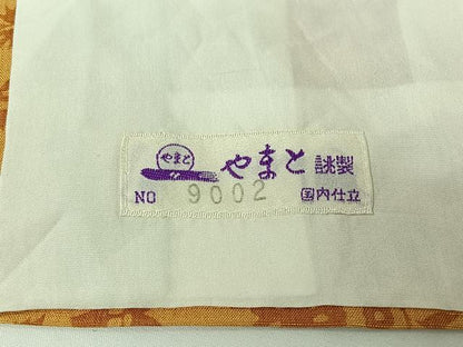 平和屋着物▽訪問着 単衣 80亀甲 花鳥文 やまと誂製 正絹 逸品 AABG4242jh