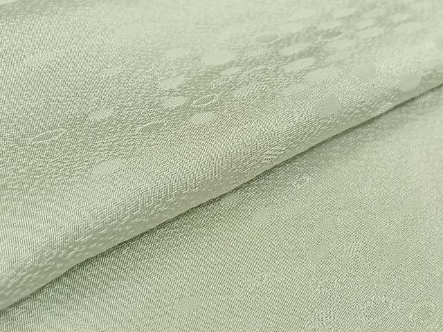 平和屋着物▽上質な色無地 単衣 白緑色 正絹 逸品 AABG4251jh