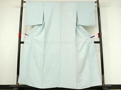平和屋着物▽上質な色無地 単衣 秘色色 正絹 逸品 AABG4256jh