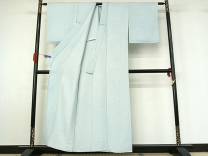 平和屋着物▽上質な色無地 単衣 秘色色 正絹 逸品 AABG4256jh