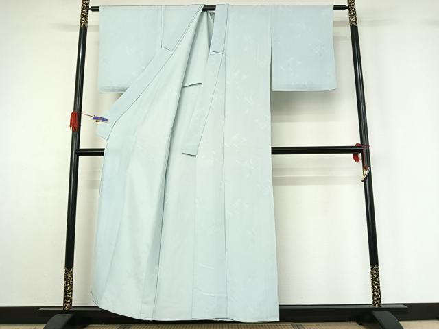 平和屋着物▽上質な色無地 単衣 秘色色 正絹 逸品 AABG4256jh