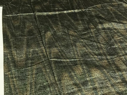 平和屋着物▽上質な紬 単衣 霞文 正絹 逸品 AABG4257jh