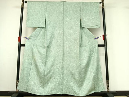 平和屋着物▽上質な小紋 単衣 霞文 正絹 逸品 AABG4260jh