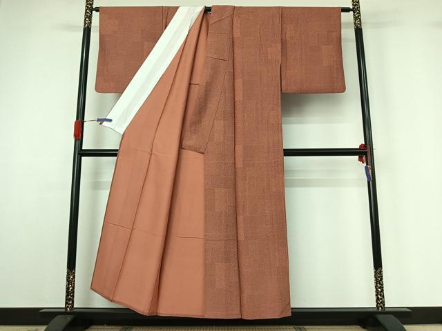 平和屋着物▽江戸小紋 単衣 作家物 寄せ小紋柄 正絹 逸品 AABG4261jh