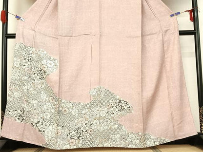 平和屋着物▽訪問着 単衣 辻が花 正絹 逸品 AABG4263jh