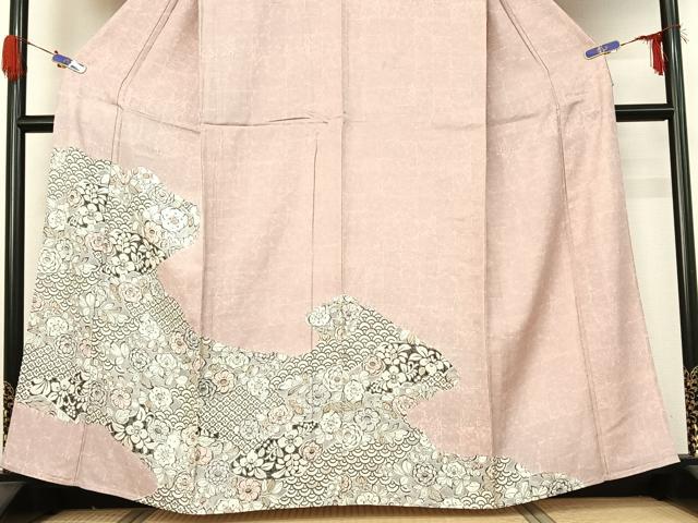 平和屋着物▽訪問着 単衣 辻が花 正絹 逸品 AABG4263jh