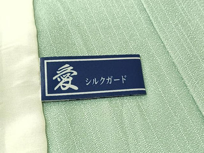 平和屋着物▽訪問着　単衣　駒刺繍　貝桶花文　暈し染め　金彩　正絹　逸品　AABG4272jh