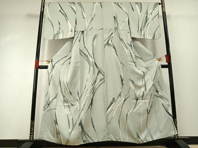 平和屋着物■上質な小紋 ろうけつ染め 抽象文様 正絹 逸品 AABG4282fy