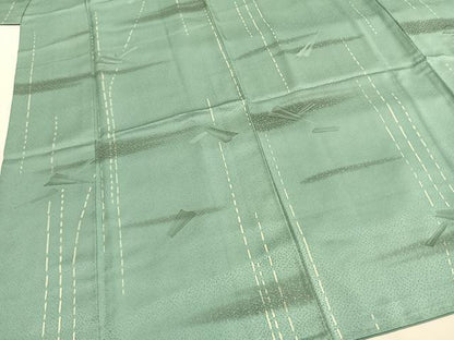 平和屋着物■上質な小紋 地紋起こし 扇面文 暈し染め 正絹 逸品 AABG4301fy