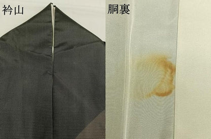 平和屋着物●本場染大島紬　大円　正絹　逸品　AABG4303fy