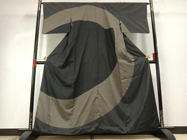 平和屋着物●本場染大島紬　大円　正絹　逸品　AABG4303fy