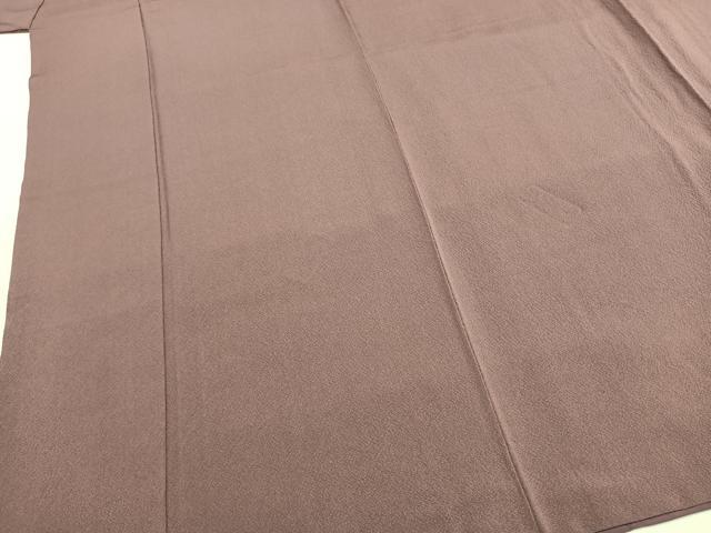 平和屋着物●上質な色無地　濃色　正絹　逸品　AABG4306fy