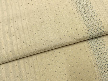 平和屋着物●結城紬　飛び亀甲柄　やまと誂製　正絹　逸品　AABG4308fy
