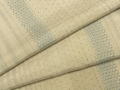 平和屋着物●結城紬　飛び亀甲柄　やまと誂製　正絹　逸品　AABG4308fy