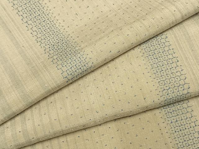 平和屋着物●結城紬　飛び亀甲柄　やまと誂製　正絹　逸品　AABG4308fy