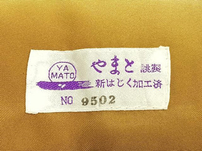 平和屋着物●結城紬　飛び亀甲柄　やまと誂製　正絹　逸品　AABG4308fy