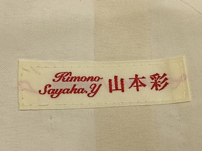 平和屋着物●山本彩　小振袖　二尺袖　舞花文　金彩　洗える着物　AABG4311fy