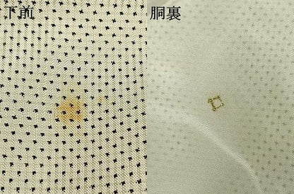 平和屋着物●訪問着 本場大島紬 白大島 中国三大刺繍 汕頭刺繍 スワトウ刺繍 総刺繍 一元絣 道長花文 金糸 正絹 逸品 AABG4314fy