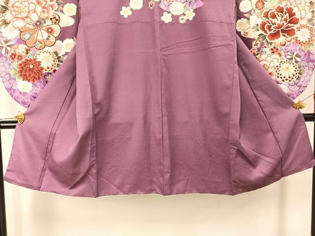 平和屋着物●大島優子　小振袖　二尺袖　草花文　暈し染め　金彩　洗える着物　AABG4316fy