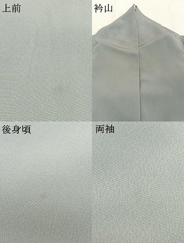 平和屋着物●上質な色無地　湊鼠色　正絹　逸品　AABG4318fy