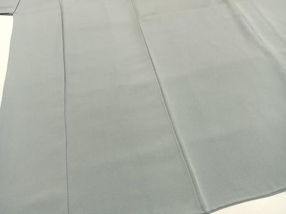 平和屋着物●上質な色無地　湊鼠色　正絹　逸品　AABG4318fy