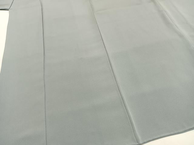 平和屋着物●上質な色無地　湊鼠色　正絹　逸品　AABG4318fy