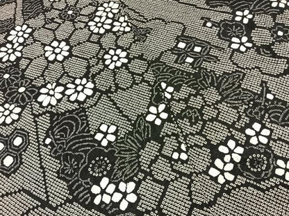 平和屋着物●豪華振袖　総絞り　草花文　黒地　正絹　逸品　AABG4320fy