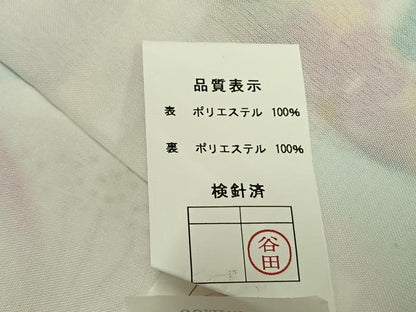 平和屋着物●小振袖　二尺袖　舞花文　金彩　洗える着物　AABG4324fy