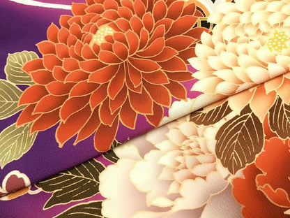 平和屋着物●小振袖　二尺袖　流水花文　暈し染め　洗える着物　AABG4327fy