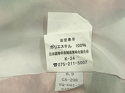 平和屋着物●小振袖　二尺袖　熨斗花文　金彩　洗える着物　AABG4331fy