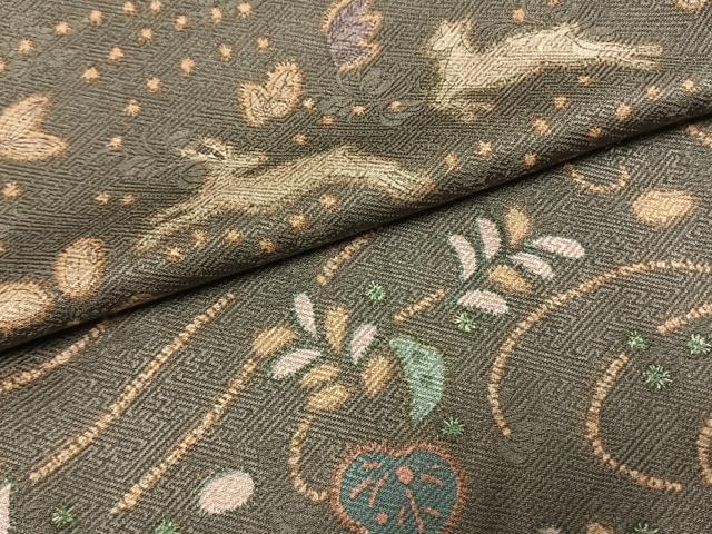 平和屋着物●訪問着　辻が花　鹿　兎　染と織 井筒屋　たとう紙付き　正絹　逸品　未使用　AABG4334fy