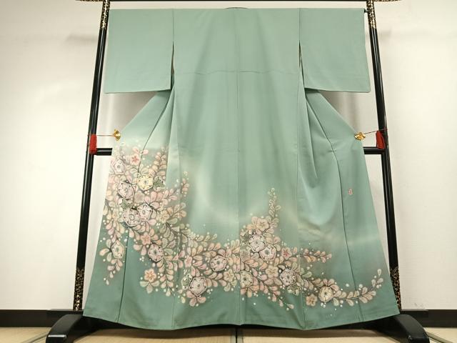 平和屋着物●越後十日町の一流染匠　桐屋・翠山工房　色留袖　絞り　辻が花　暈し染め　正絹　逸品　AABG4344fy