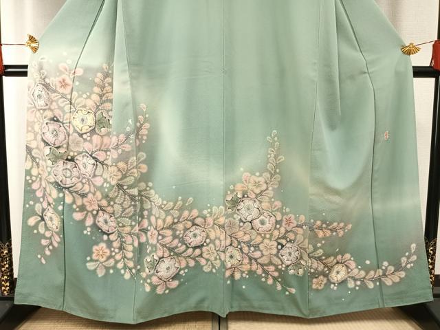 平和屋着物●越後十日町の一流染匠　桐屋・翠山工房　色留袖　絞り　辻が花　暈し染め　正絹　逸品　AABG4344fy