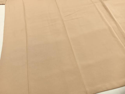 平和屋着物●本加賀友禅作家　談議所栄二　色無地　花あそび　丁子色　正絹　逸品　AABG4347fy