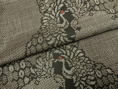 平和屋着物●本場大島紬　一元絣　鶴丸亀甲文　正絹　逸品　AABG4348fy
