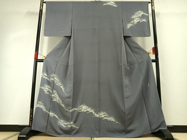 平和屋着物●二代栄一　訪問着　松　正絹　逸品　未使用　AABG4355fy