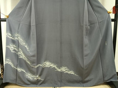 平和屋着物●二代栄一　訪問着　松　正絹　逸品　未使用　AABG4355fy