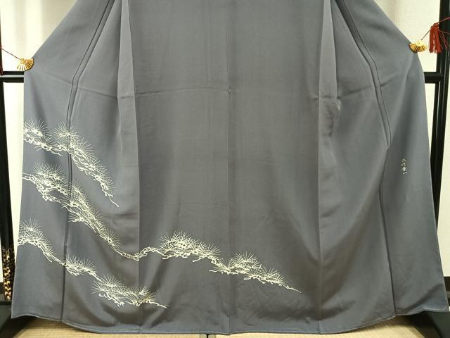 平和屋着物●二代栄一　訪問着　松　正絹　逸品　未使用　AABG4355fy
